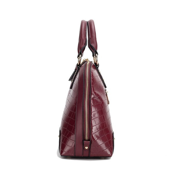 Premium Croco Satchel Set