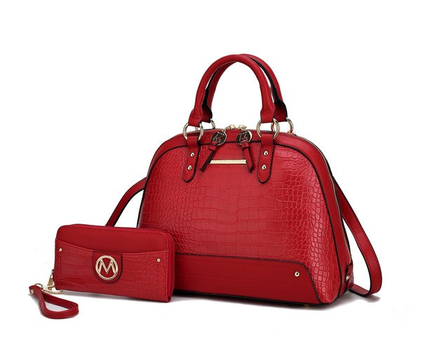Premium Croco Satchel Set