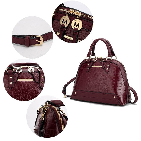 Premium Croco Satchel Set