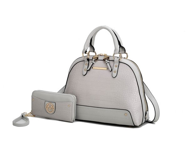Premium Croco Satchel Set