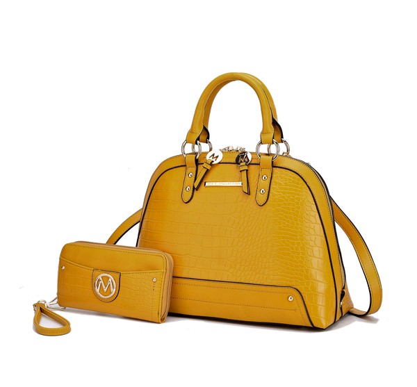 Premium Croco Satchel Set