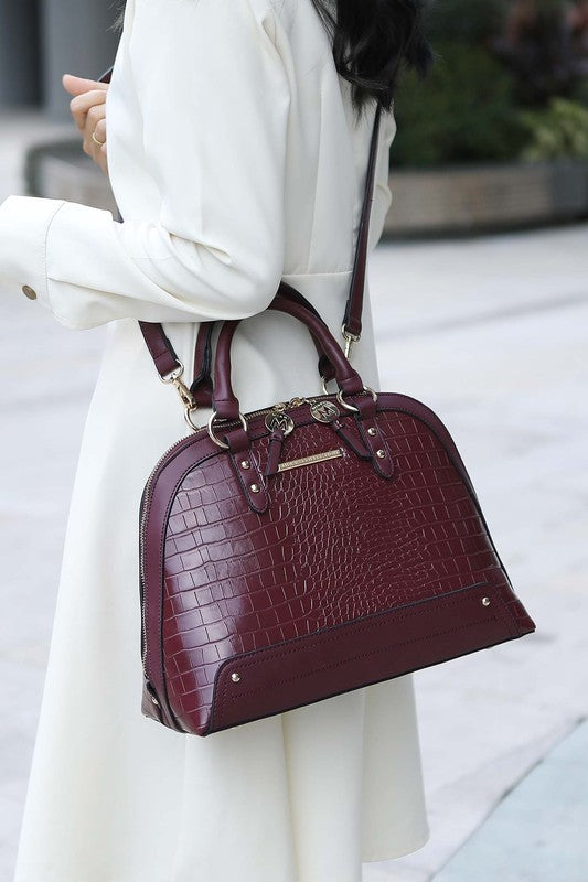 Premium Croco Satchel Set