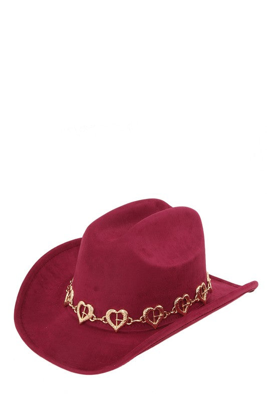 Fedora Metal Heart Hat