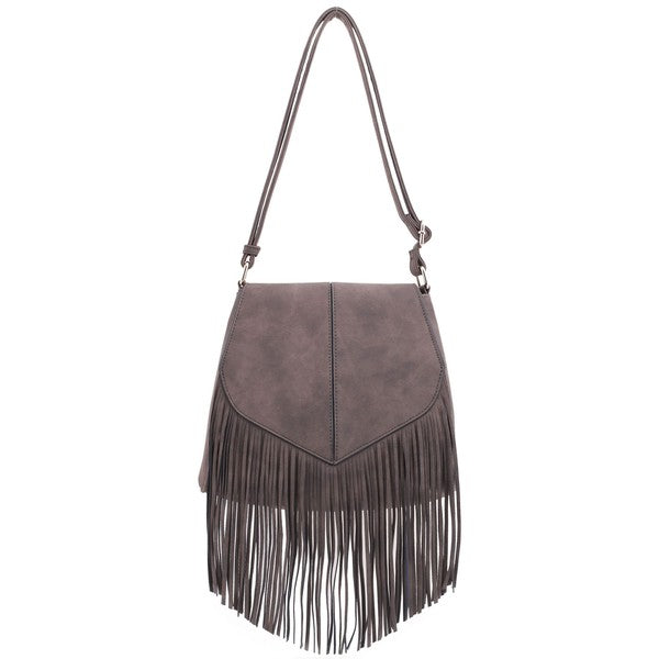 Fringe Flap Crossbody Bag