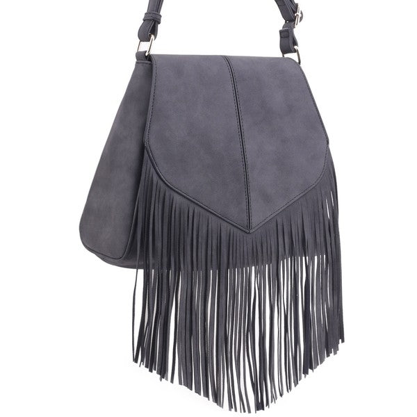 Fringe Flap Crossbody Bag