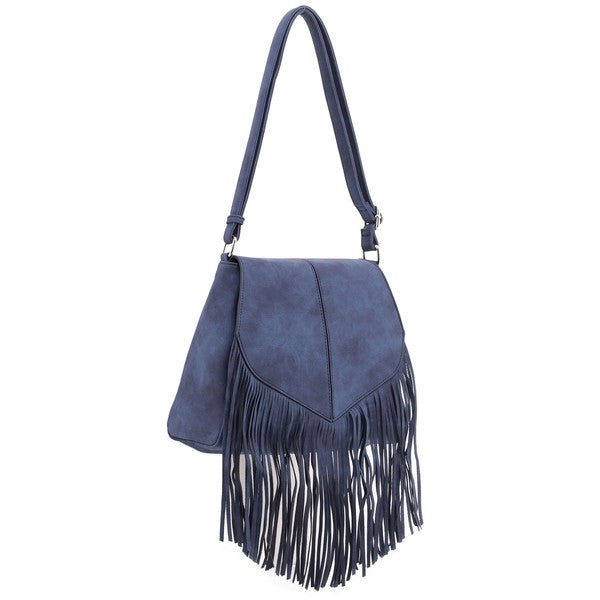 Fringe Flap Crossbody Bag