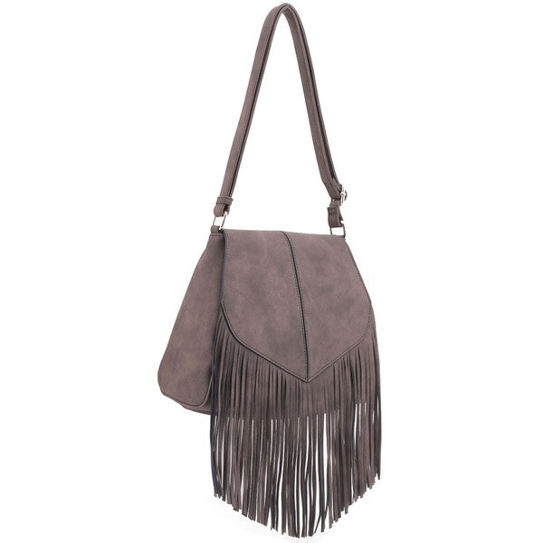 Fringe Flap Crossbody Bag