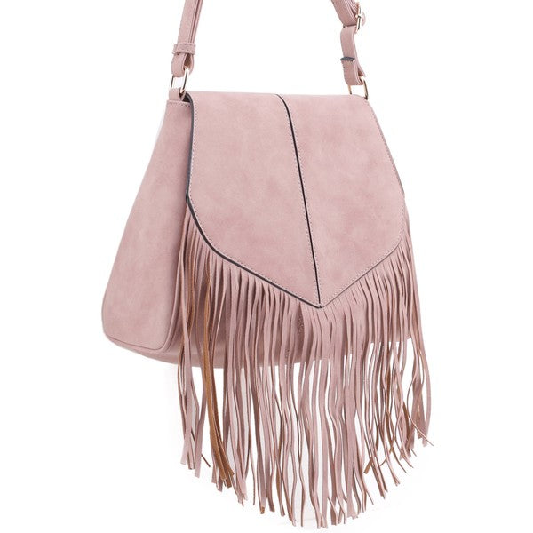 Fringe Flap Crossbody Bag