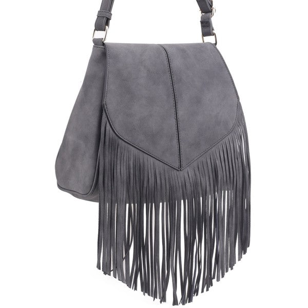 Fringe Flap Crossbody Bag