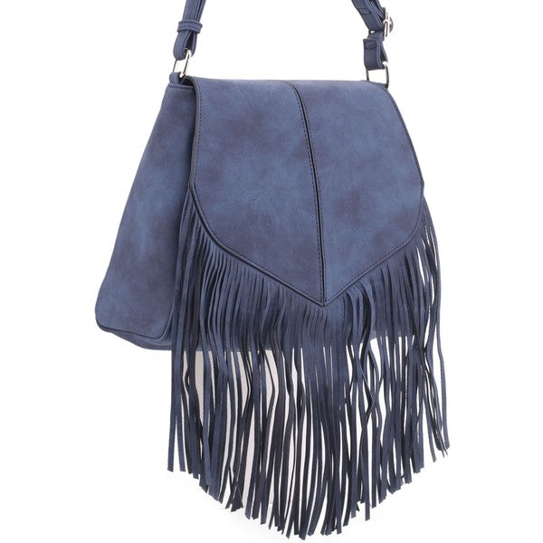 Fringe Flap Crossbody Bag