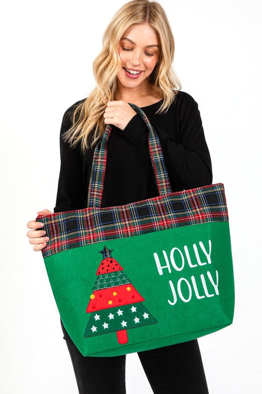 Christmas Tree Oversize Tote