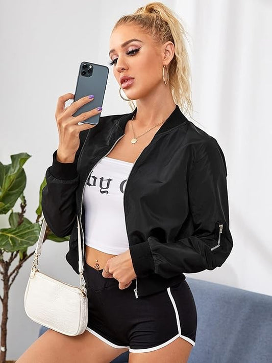 Black Bomber Jacket