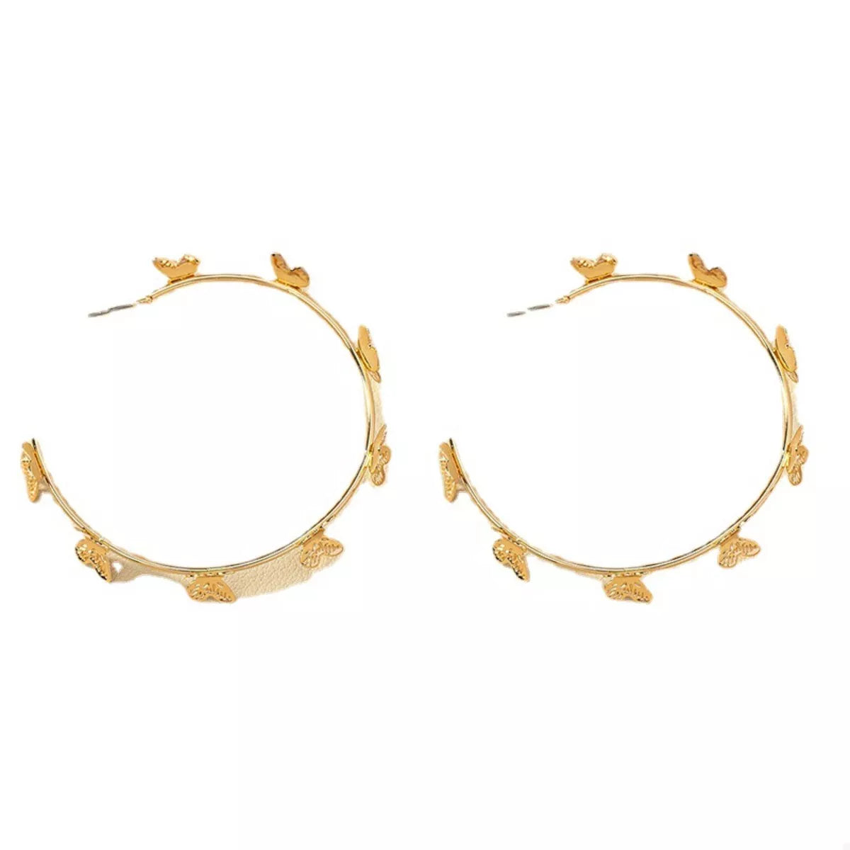 Butterfly Vine Hoop Earrings - alternate earring view