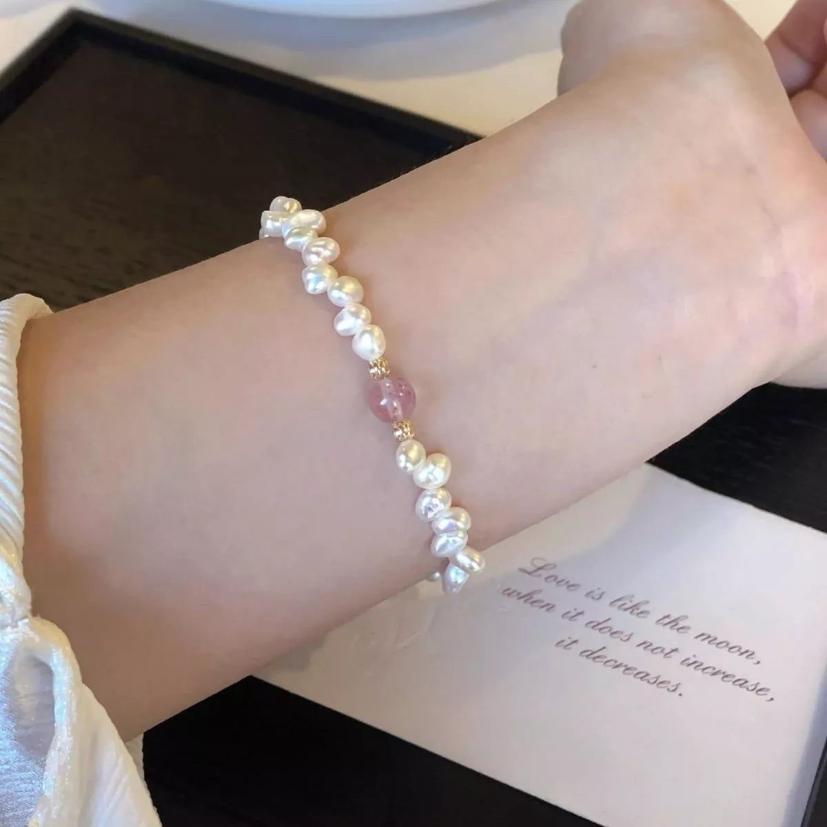 Pearl & Crystal Bracelet - alternate jewelry view