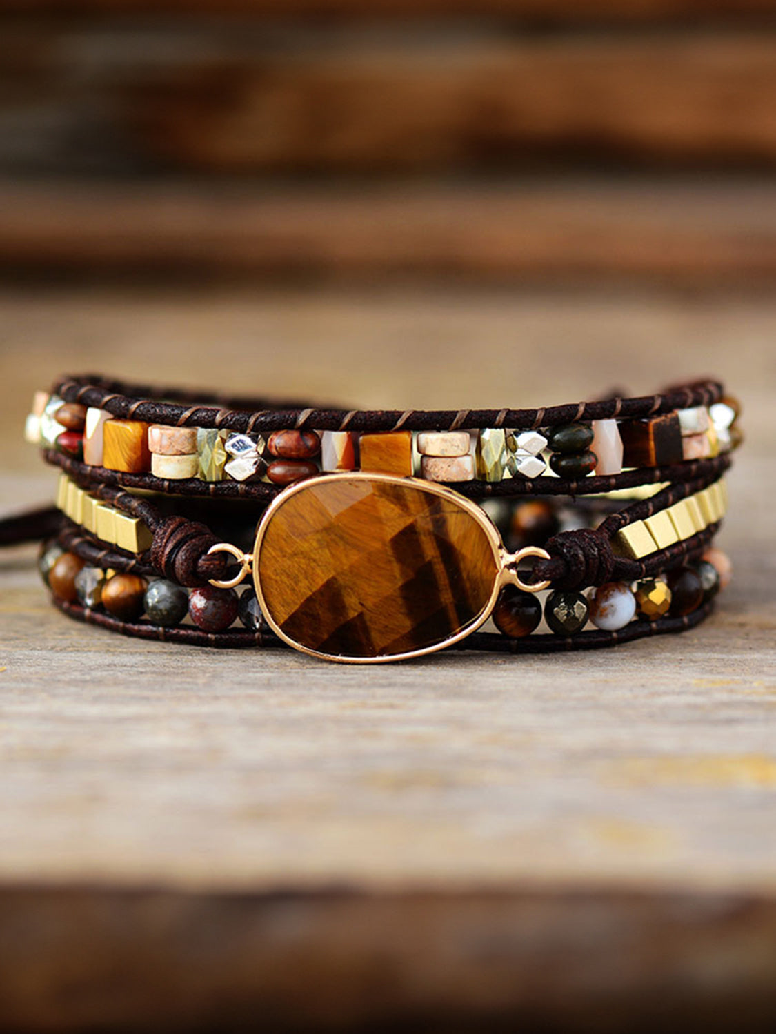 Geometrical Shape Triple-Layer Bracelet in Style A - women's bracelet