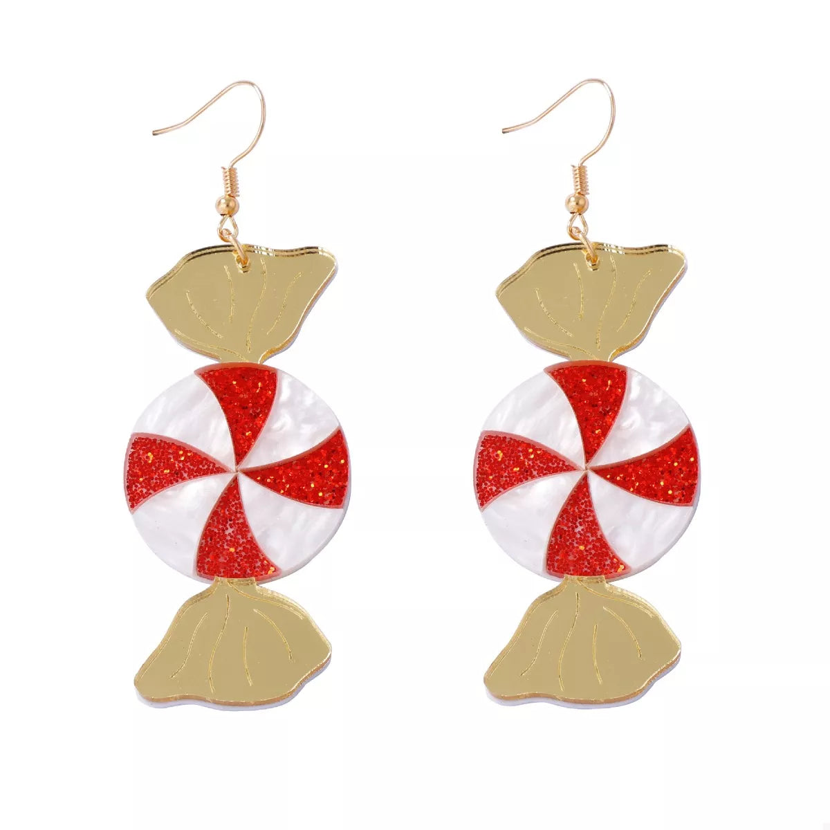 Christmas Candy Drop Earrings - alternate earring view