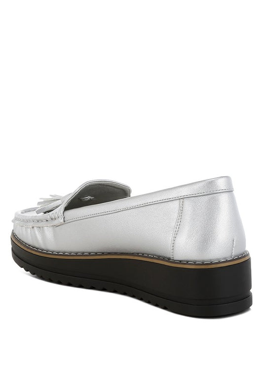 Metallic Tassel Loafers