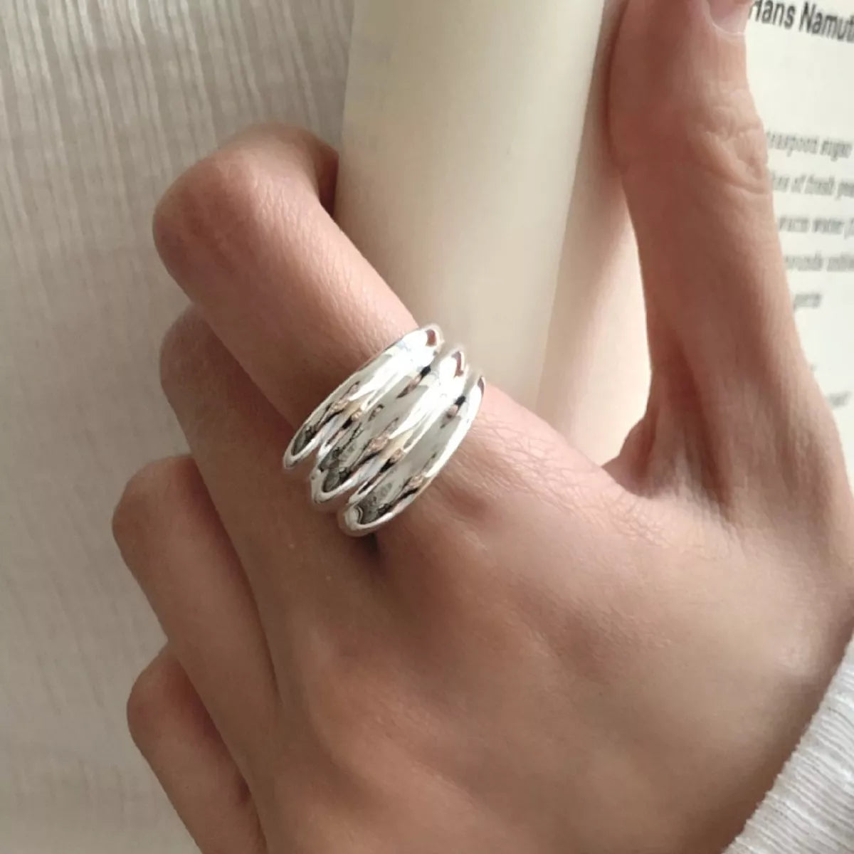 Sterling Silver Open Ring - alternate ring view