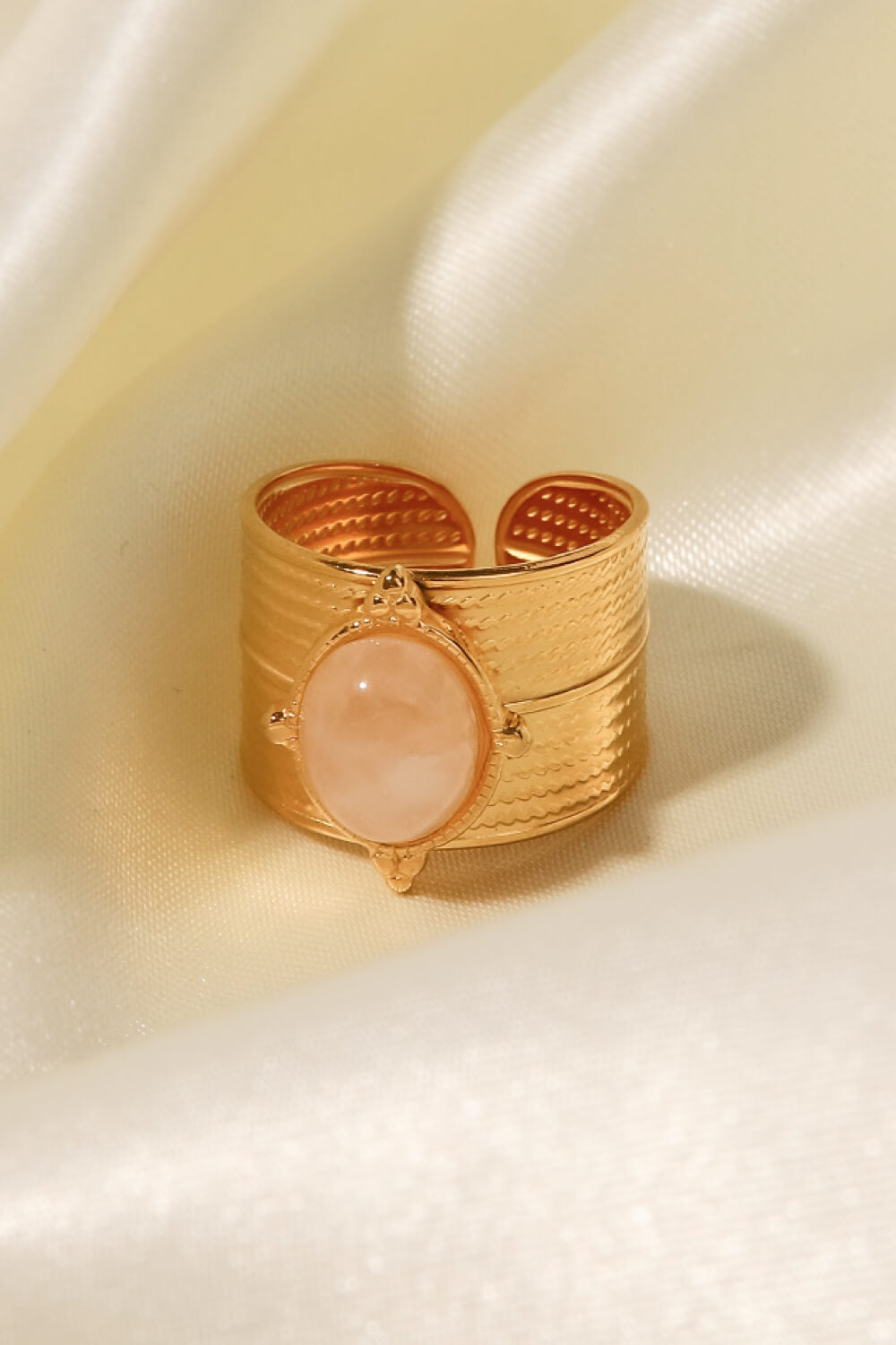18K Gold-Plated Wide Open Ring - alternate ring view