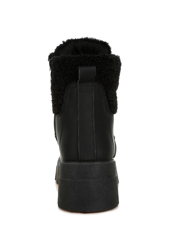 Faux Fur Chunky Boots