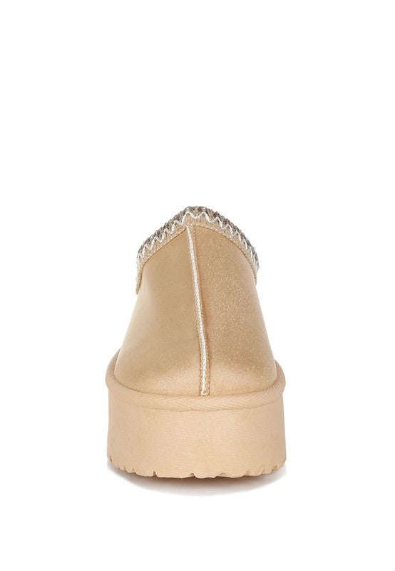 Embroidered Fur Classic Slippers