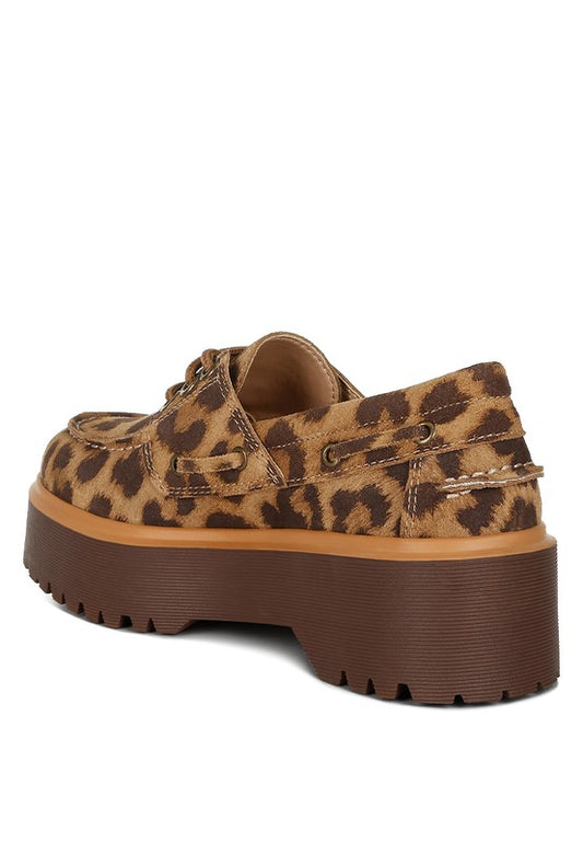 Animal Print Suede Loafers