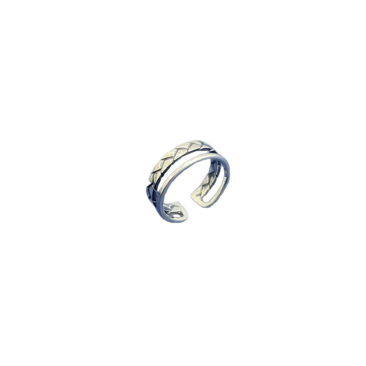Sterling Silver Open Cuff Ring - alternate ring view