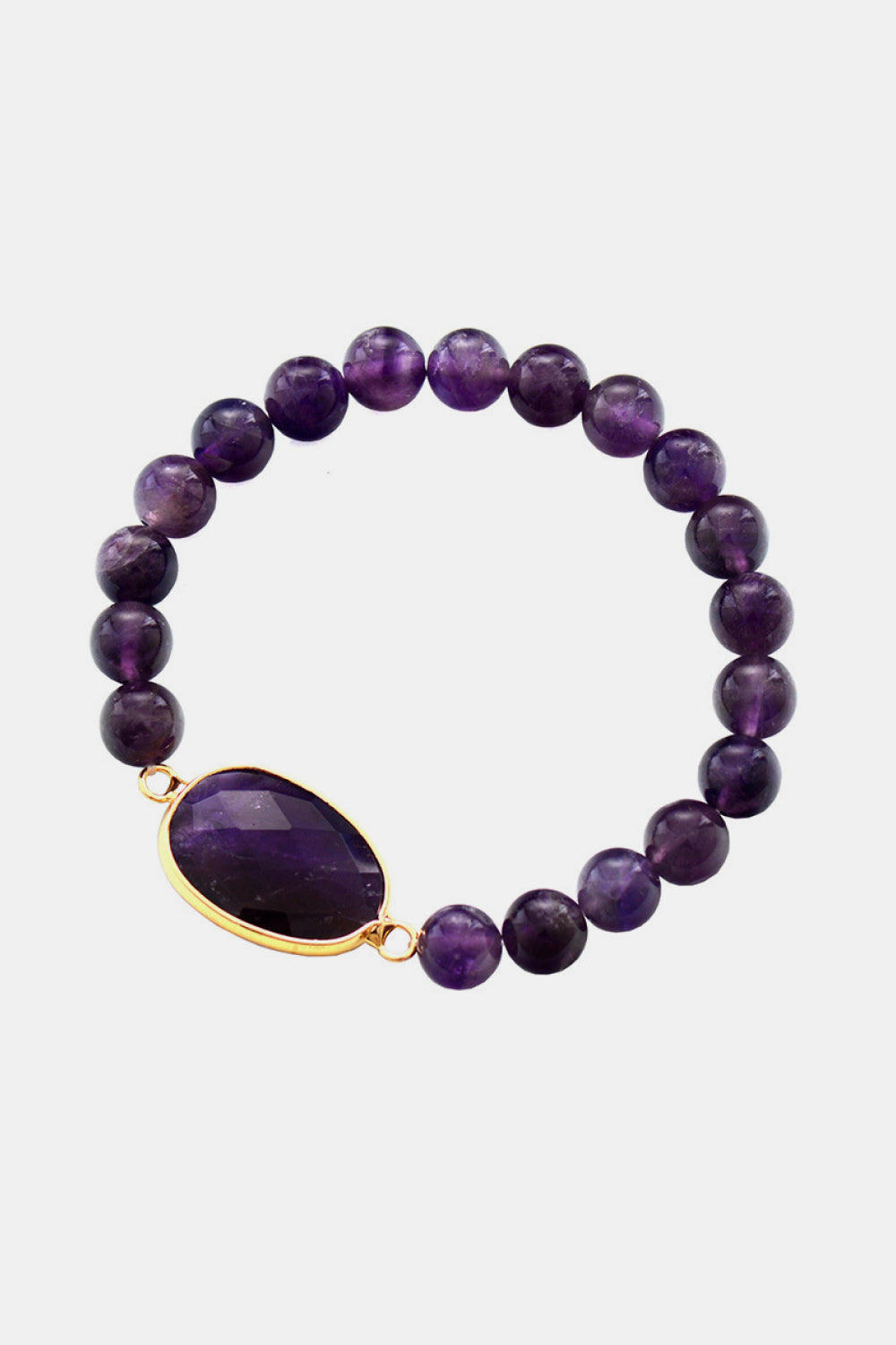 Handmade Amethyst Beaded Bracelet - alternate jewelry view