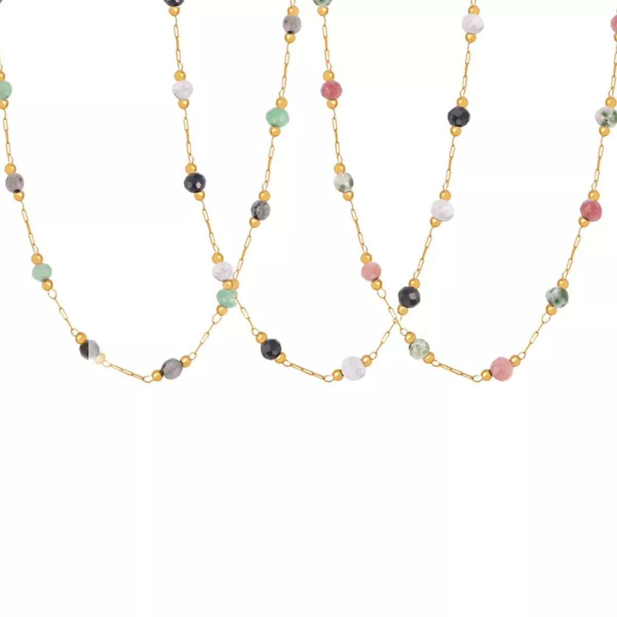 18K Gold-Plated Titanium Steel Necklace - alternate necklace view