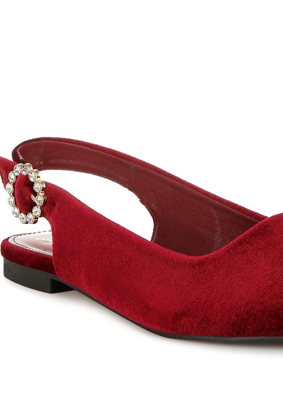 Velvet Slingback Flats