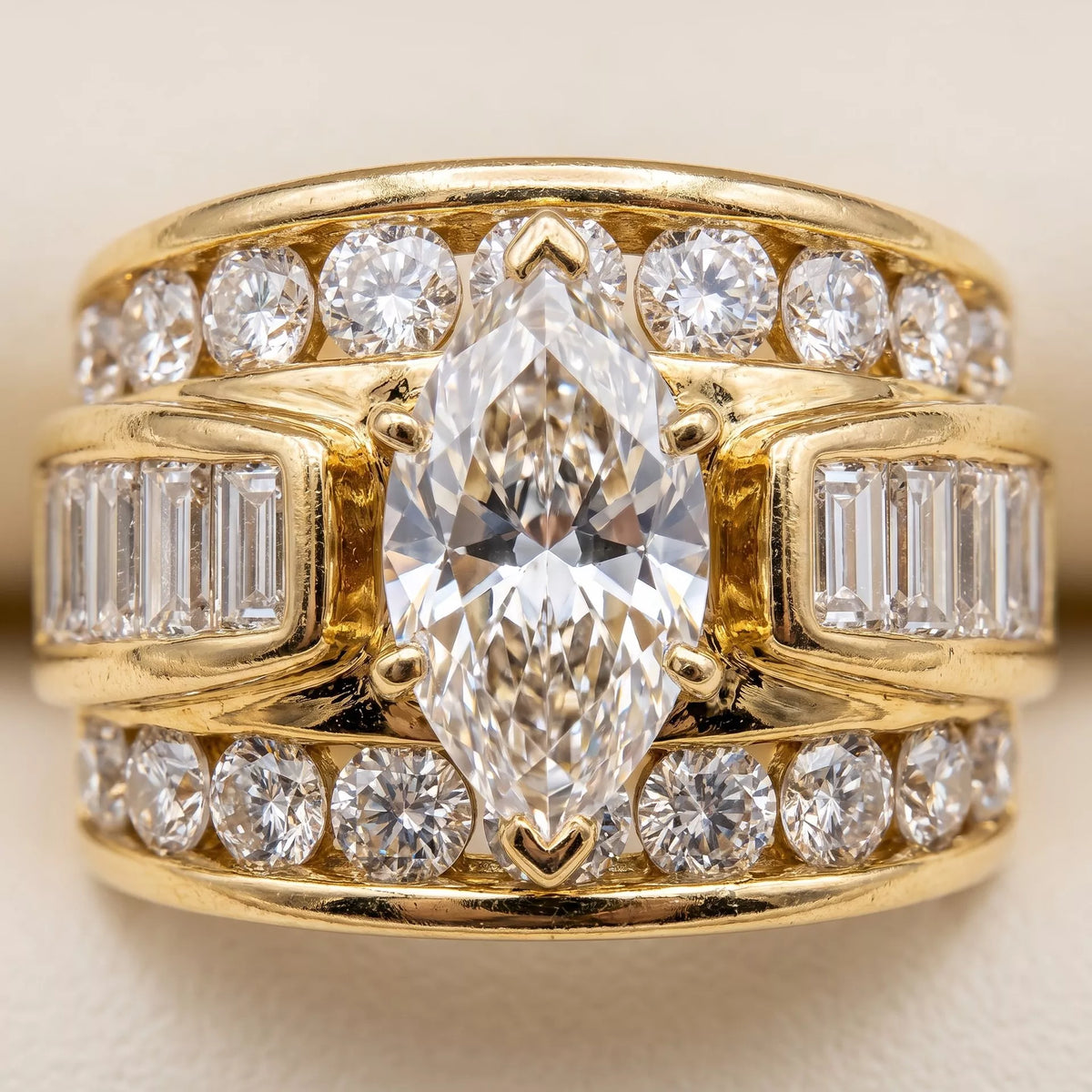 Alloy Zircon Wide Band Ring in Silver - women's band ring