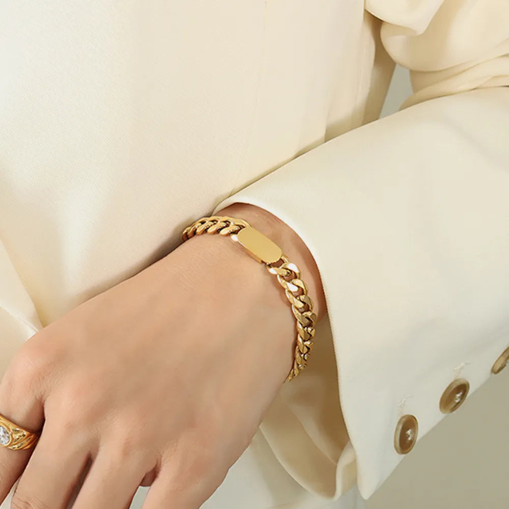 18K Gold-Plated Titanium Steel Bracelet - alternate jewelry view