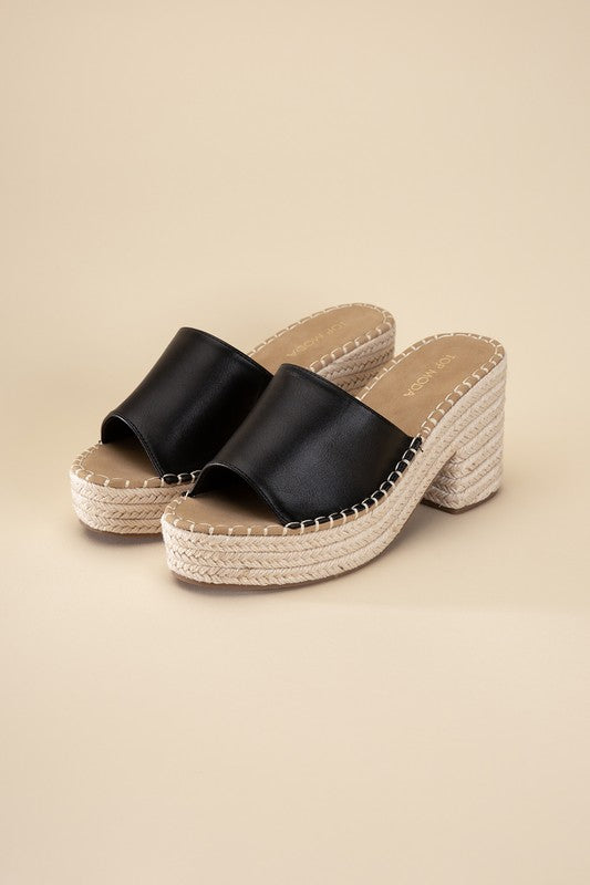 Slide Espadrille Platform Sandals