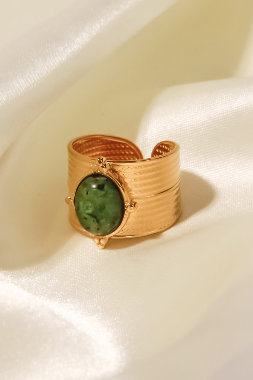 18K Gold-Plated Wide Open Ring - alternate ring view