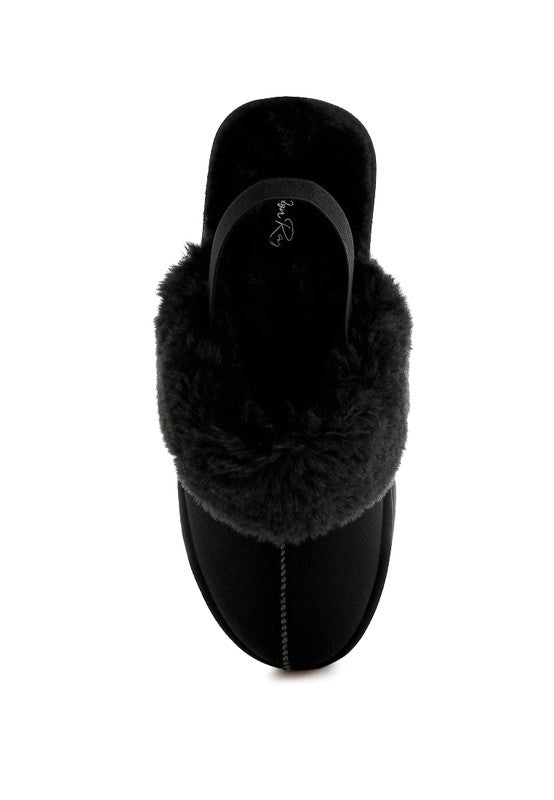 Faux Fur Platform Slingback