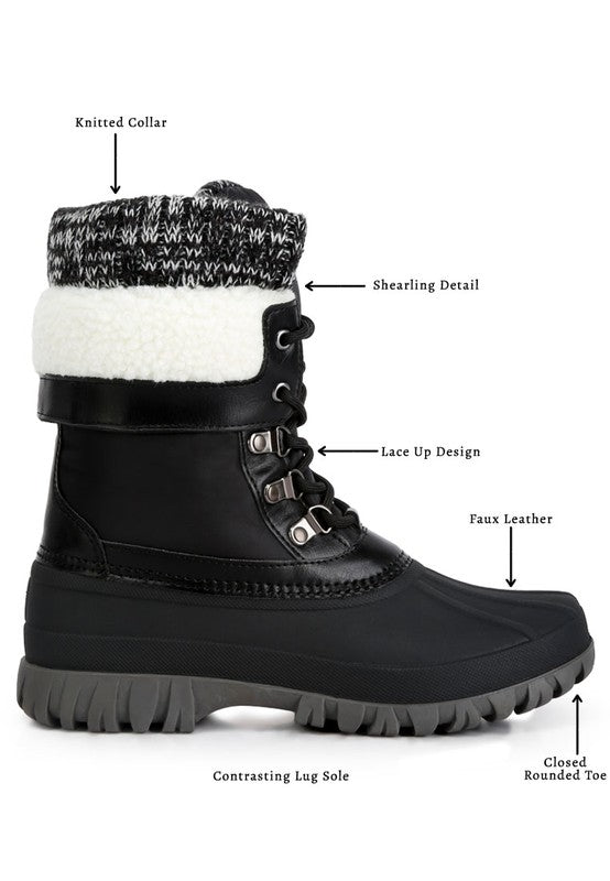 Knitted Collar Boots