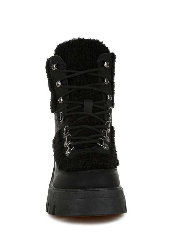 Faux Fur Chunky Boots