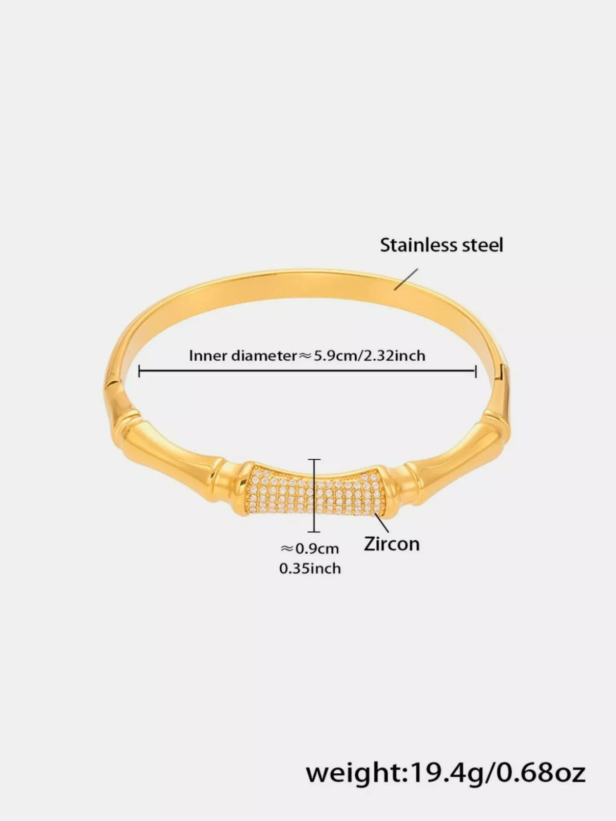18K Gold-Plated Zircon Bracelet - alternate jewelry view