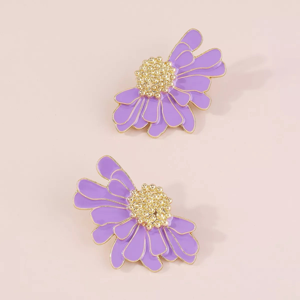 Flower Stud Earrings - alternate earring view