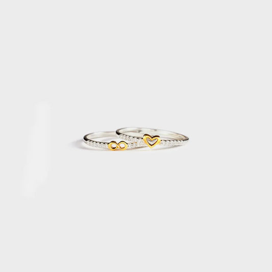 Zircon Sterling Silver Heart Shape Ring in Silver - women's ring