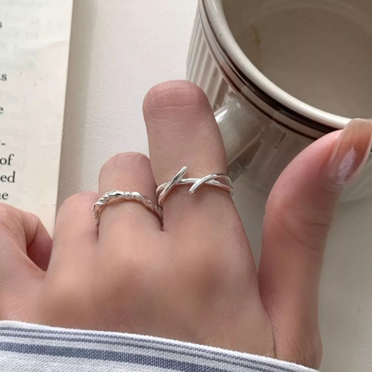 Sterling Silver Open Ring - alternate ring view