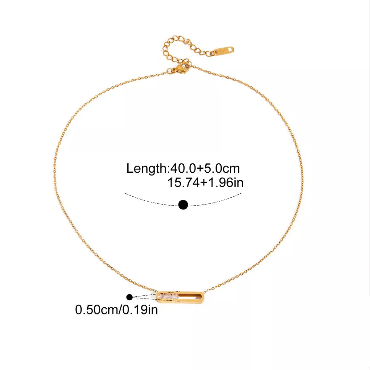 18K Gold-Plated Pendant Necklace - alternate necklace view