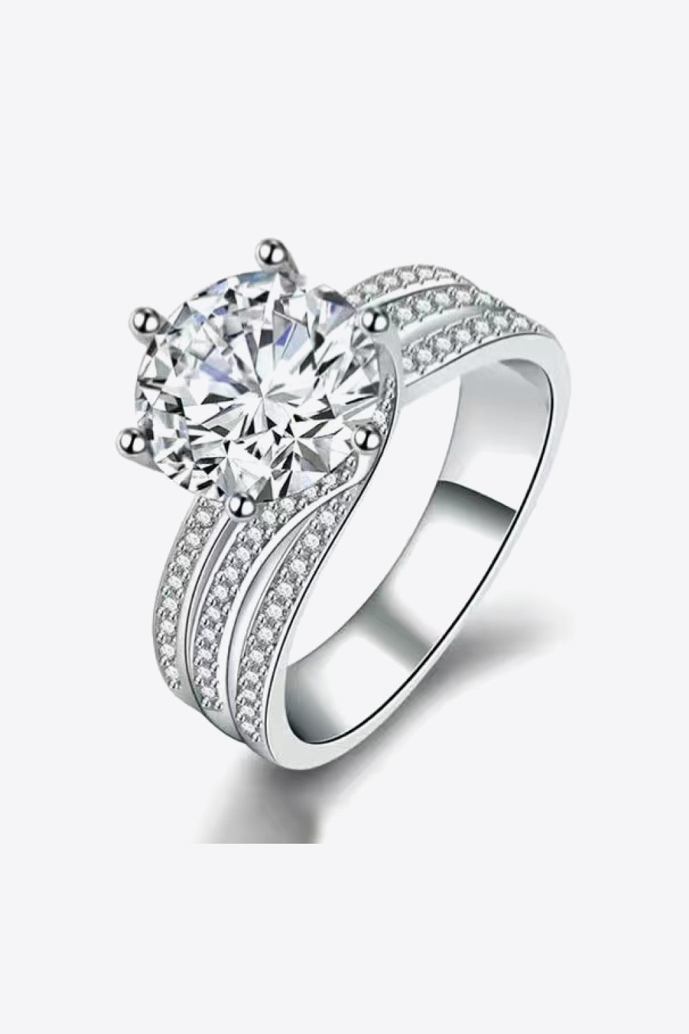 Adored 3 Carat Moissanite Three-Layer Ring in Silver - women's ring