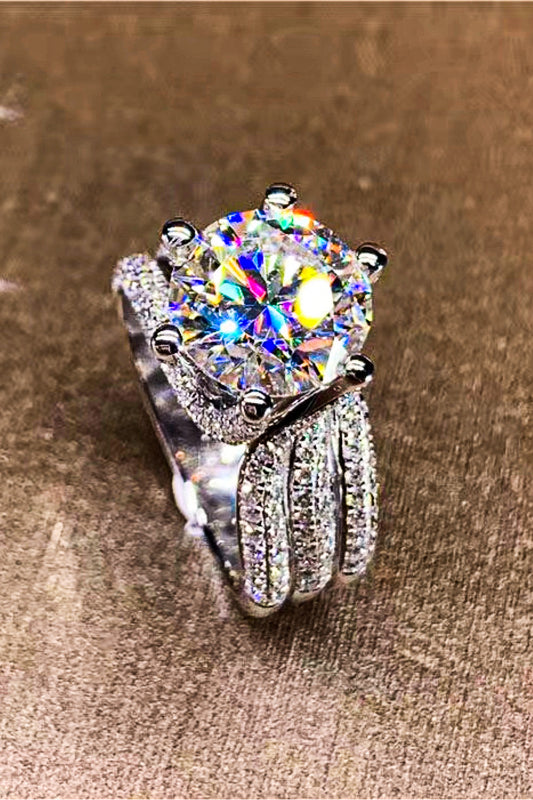 Adored 3 Carat Moissanite Three-Layer Ring in Silver - women's ring