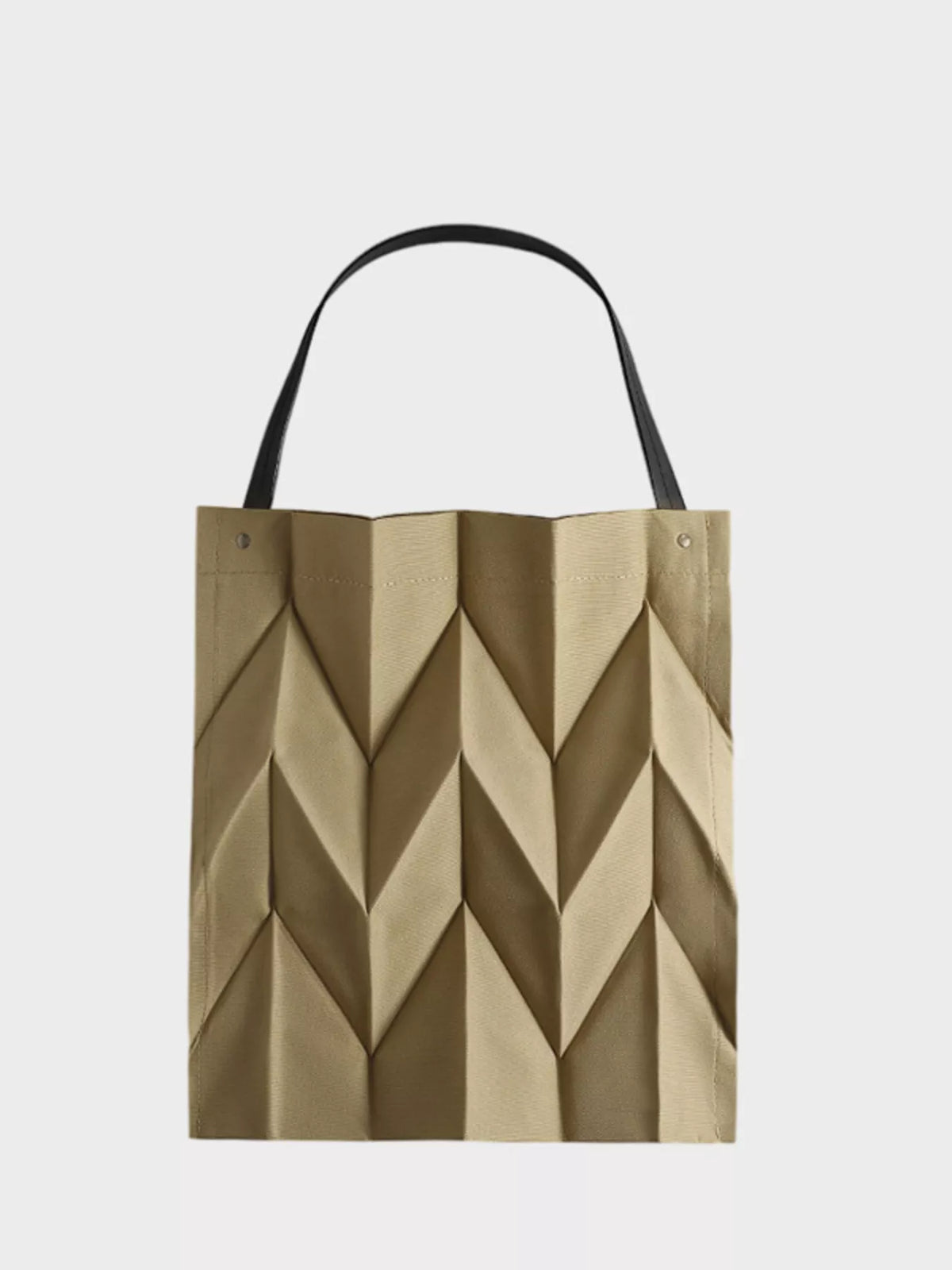 Minimalist Geometric Pleated Tote Handbag - alternate product view