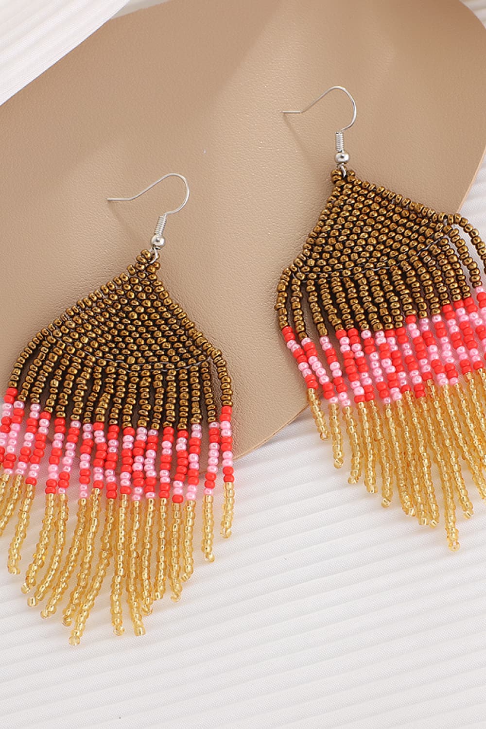 Beaded Dangle Earrings - alternate earring view