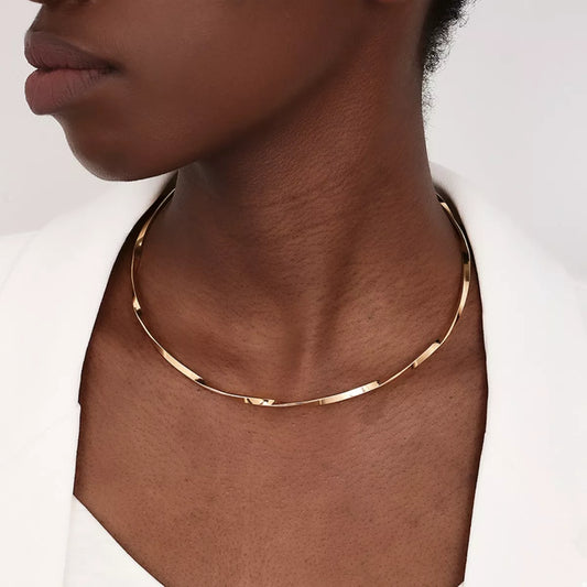 18K Gold-Plated Minimalist Necklace in Gold - women's necklace
