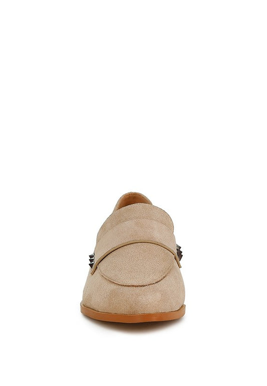 Studded Suede Loafers