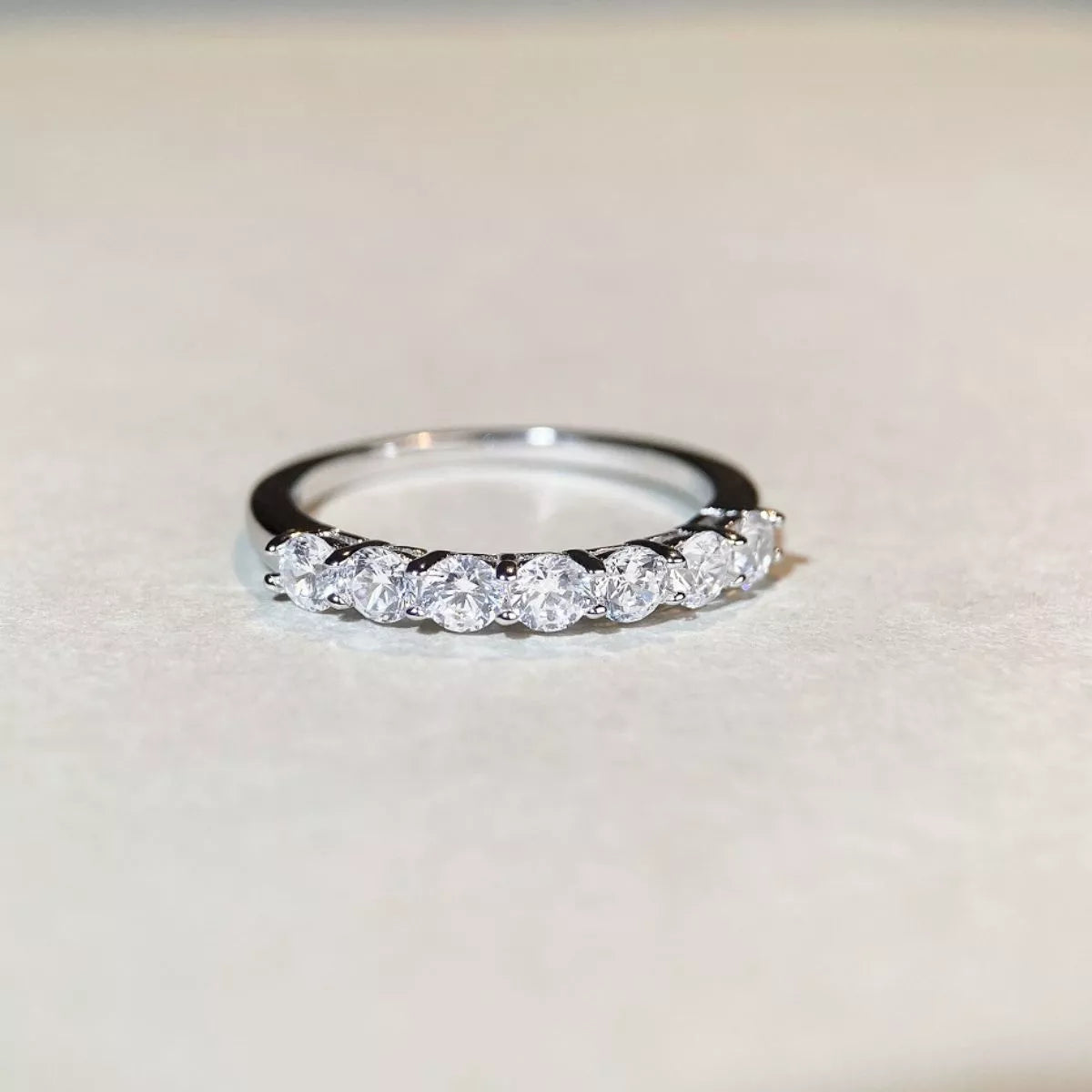 Sterling Silver Zircon Ring in Silver - women's ring