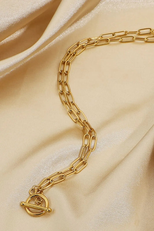 Chain Stainless Steel Necklace in Gold - women's chain necklace